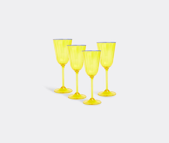 La DoubleJ Wine glasses, set of four, yellow Yellow ${masterID}