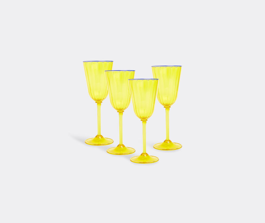 La DoubleJ Wine glasses, set of four, yellow  LADJ20WIN489YEL
