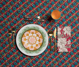 La DoubleJ 'Mosaico' dessert plates, set of two BLUE LADJ19MOS824BLU