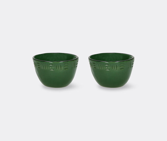 Pomax 'Meet the Kutis' mini bowl, set of two, dark green GREEN POMA26MEE179GRN