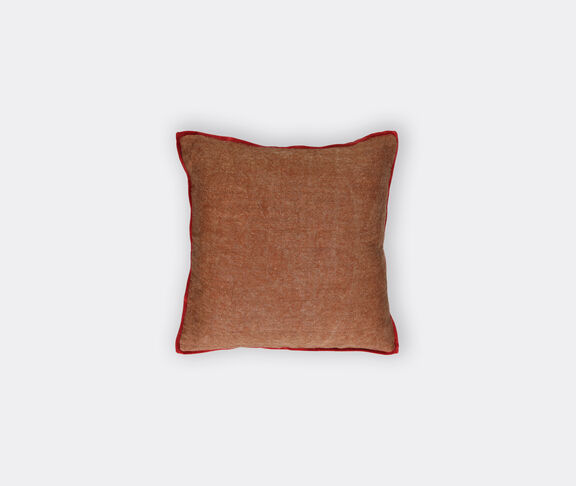 Pomax Alpha Opposites - Cushion - Linen Cinnamon / Velvet Red undefined ${masterID} 2