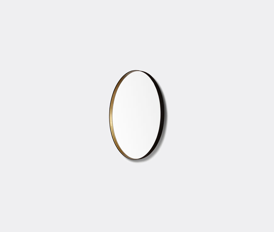 Poltrona Frau 'Ren' round mirror, large Black POFR20REN911BLK