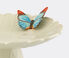 Bordallo Pinheiro 'Cloudy Butterflies' stand with foot, light blue multicolour BOPI22CLO387MUL