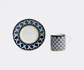 La DoubleJ 'Odysseus Imperio' espresso cup and saucer, set of two, midnight blue MULTICOLOR LADJ26IMP638MUL