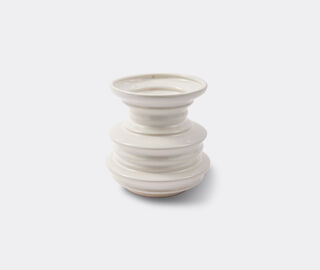 POLSPOTTEN 'Stacked Plates' vase, white WHITE POLS25VAS931WHI