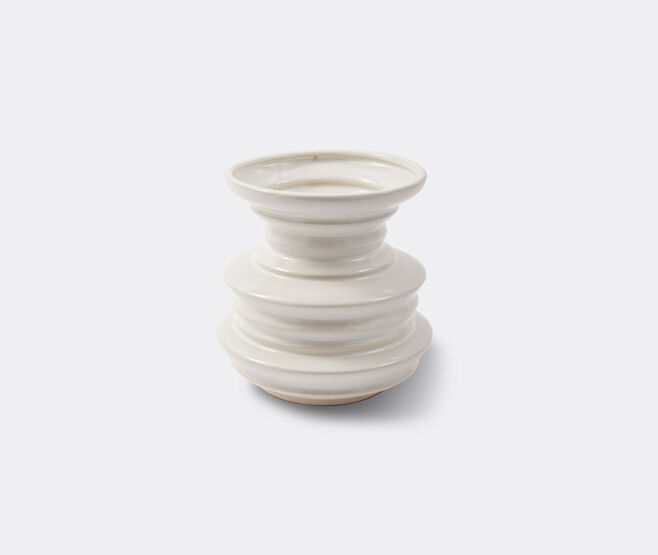 POLSPOTTEN 'Stacked Plates' vase, white WHITE POLS25VAS931WHI