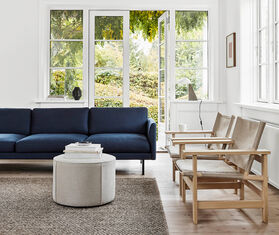 Fredericia Furniture &#39;Mono Pouf&#39;, wide BEIGE FRED22MON909BEI