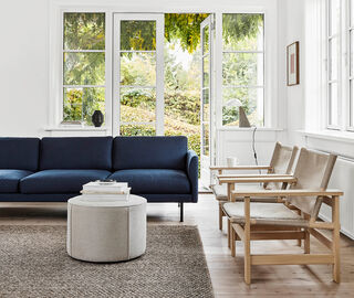 Fredericia Furniture 'Mono Pouf', wide BEIGE FRED22MON909BEI