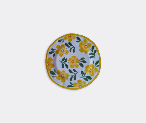 Les-Ottomans Hand painted ceramic plate, yellow undefined ${masterID}