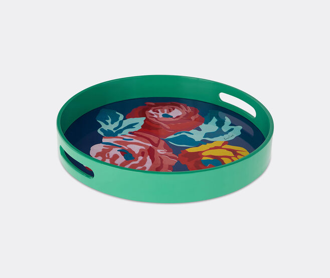 Lisa Corti 'Nizam Flower' tray, blue MULTICOLOUR LICO26ROU014BLU