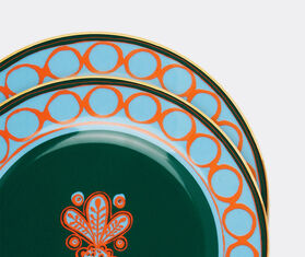 La DoubleJ 'Pineapple Arancio' dessert plates, set of two ORANGE LADJ20DES189MUL