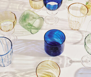 Serax 'Gigi 02' glass, set of four, blue BLUE SERA26GLA813BLU