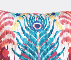 Les-Ottomans Silk cushion, peacock feather MULTICOLOUR OTTO20SIL368MUL