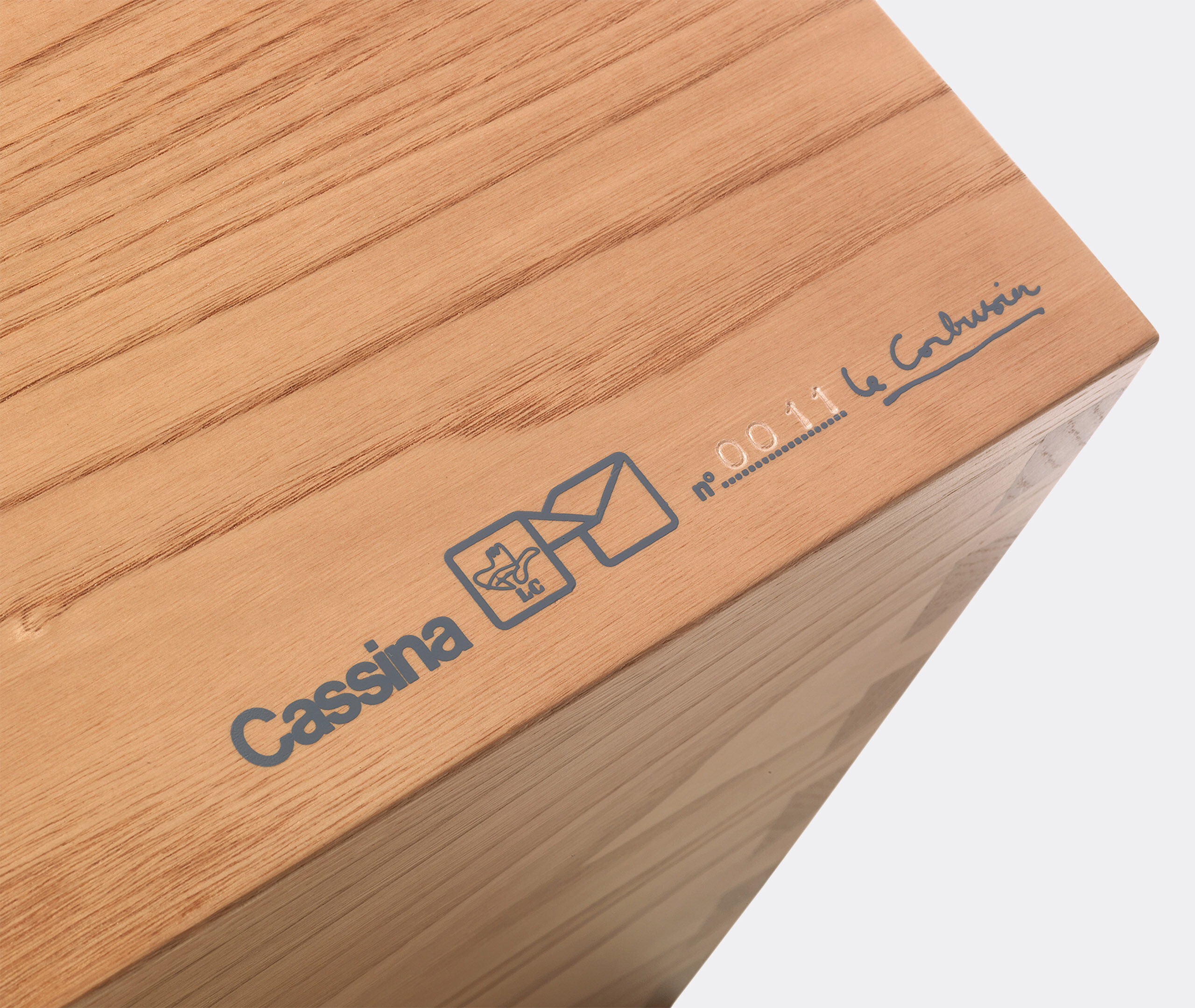 LC14 - Tabouret Cabanon', stool in chestnut wood by Cassina