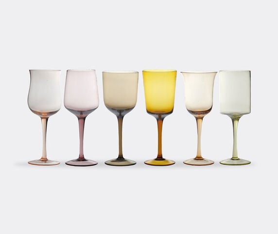 Bitossi Home Set of six glasses, amber/pink