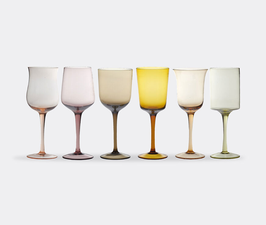 Bitossi Home Set of six glasses, amber/pink  BIHO21SET967MUL