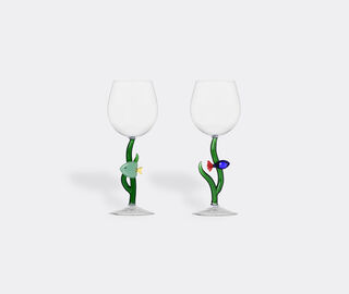 Ichendorf Milano 'Marine Garden' stemmed glass, set of six MULTICOLOUR ICMI23MAR369MUL