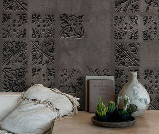 Wall&amp;dec&ograve; 'Imprinting Ts' wallpaper MULTICOLOUR WADE20IMP150BLK