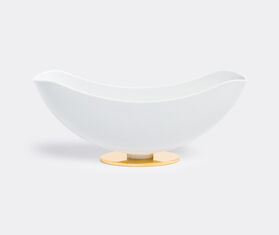 KPM Berlin Flower gondola with brass foot WHITE KPM118FLO338WHI