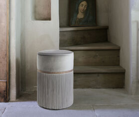 Lorenza Bozzoli Couture &#39;Couture&#39; ottoman, small, grey GREY LOBO20COU226GRY