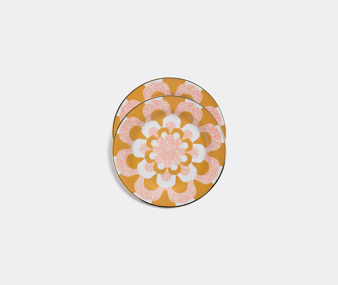 La DoubleJ 'Mosaico' dessert plates, set of two ORANGE LADJ19MOS817ORA