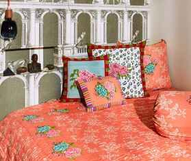 Lisa Corti &#39;Kandem Queen&#39; cushion, medium, peach multicolor PINK LICO24PIL500ORA