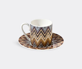 Missoni 'Zig Zag Jarris' coffee cup and saucer, set of two, beige MULTICOLOUR MIHO22ZIG408MUL