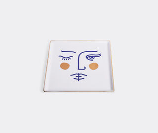 Octaevo 'Janus Goddess' ceramic tray BLUE OCTA19CER168BLU