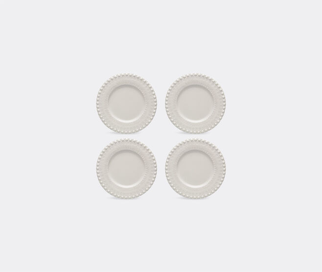 Bordallo Pinheiro &lsquo;Fantasia&rsquo; dessert plate, set of four, ivory IVORY BOPI23FAN680WHI
