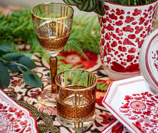 Les-Ottomans 'Amber Gold' tumbler, set of four, gold MULTICOLOUR OTTO26AMB008MUL