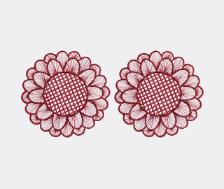 THEMIS Z 'Symi' placemat, set of two, burgundy BURGUNDY THEM24SYM405RED