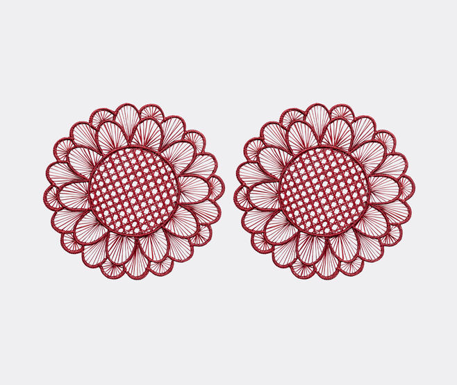 THEMIS Z 'Symi' placemat, set of two, burgundy BURGUNDY THEM24SYM405RED