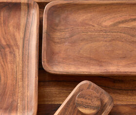 POLSPOTTEN 'Plankie' tray, cognac MULTICOLOUR POLS23PLA261BRW