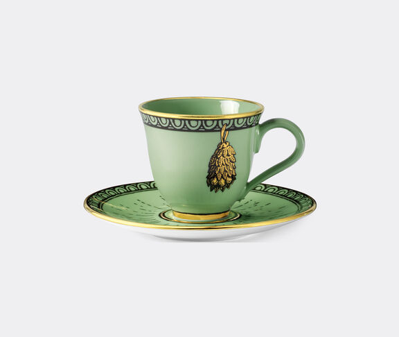 Gucci 'Odissey' demitasse cup with saucer, set of two, green GREEN GUCC22ODI328GRN