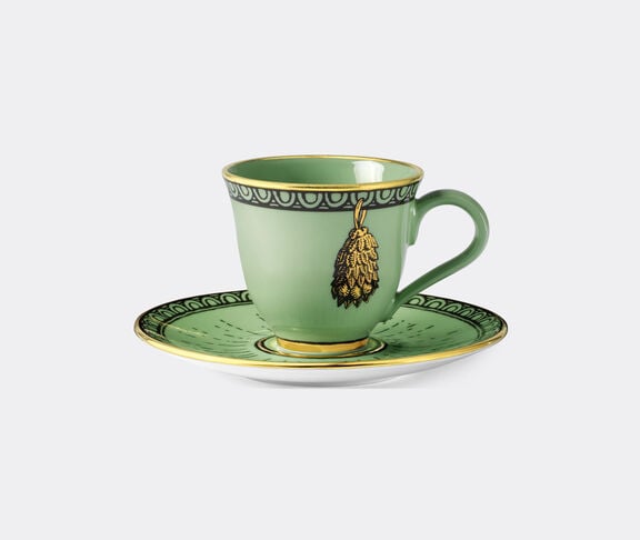 Gucci 'Odissey' demitasse cup with saucer, set of two, green green ${masterID}