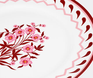 Aquazzura Casa 'Jaipur' dinner plate, set of two, bordeaux and pink MULTICOLOUR AQUA23JAI000MUL