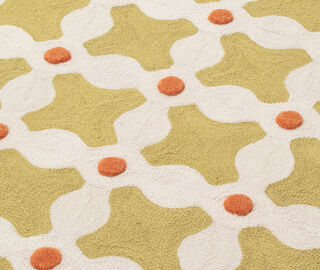 Cc-tapis 'Criss Cross' rug, mustard YELLOW CCTA25CRI853YEL