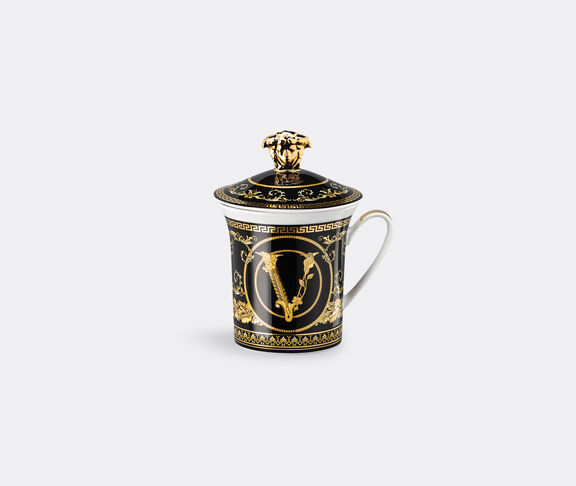 Rosenthal 'Virtus Gala Black' mug with lid undefined ${masterID}
