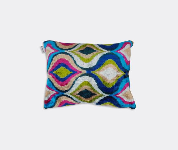Les-Ottomans Silk velvet cushion, multicolor Multicolor OTTO22VEL004MUL