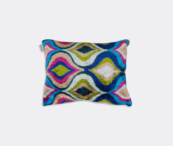 Les-Ottomans Silk velvet cushion, multicolor Multicolor ${masterID}