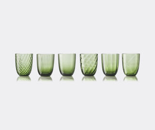 NasonMoretti 'Idra' water glass, set of six, soraya green GREEN NAMO20SOR153GRN