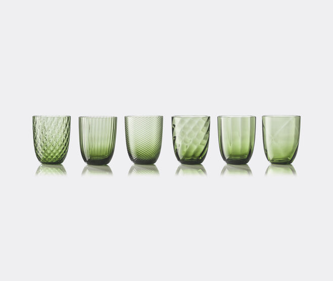 NasonMoretti 'Idra' water glass, set of six, soraya green GREEN NAMO20SOR153GRN