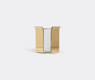 Marta Sala &Eacute;ditions 'OB2 Tizio' vase, polished brass short BRASS MSED18TIZ848BRA