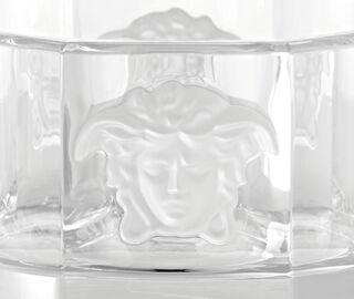 Rosenthal 'Medusa Lumiere' bottle coaster TRANSPARENT ROSE22MED089TRA