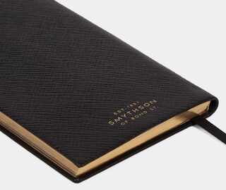 Smythson '2026 Panama' weekly diary with pocket, black BLACK SMYT25PAS352BLK