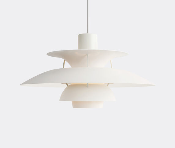 Louis Poulsen 'PH 5' pendant light, monochrome white, EU and UK plug white LOPO23PH5151WHI
