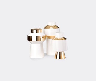 POLSPOTTEN 'Object' vase, small, white and gold GOLD POLS26VAS811GOL