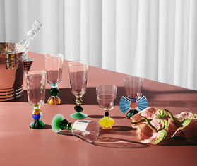 Reflections Copenhagen &#39;Windsor&#39; tall crystal glass, set of two MULTICOLOUR REFL21WIN066MUL