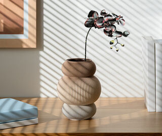 Sheyn 'Koyl 16' vase, macchiato BEIGE SHEY26KOY121BEI