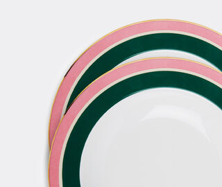 La DoubleJ 'Rainbow Verde' soup plate, set of two GREEN LADJ24SOU748GRN